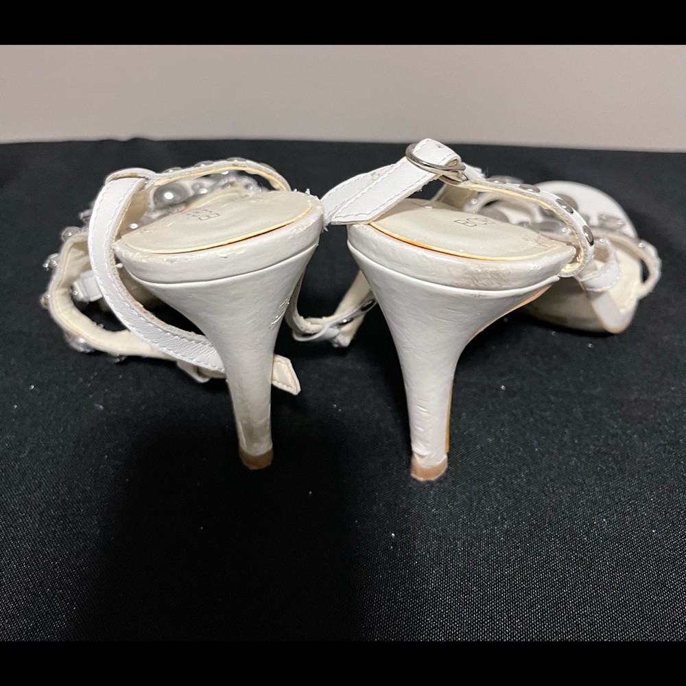 BCBG White Rhinestone Sandals - Picture 6 of 6